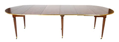Louis XVI Style Mahogany Extension Dining Table with Four Leaves