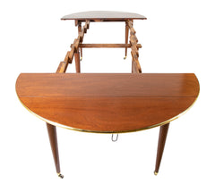 Louis XVI Style Mahogany Extension Dining Table with Four Leaves