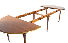 Louis XVI Style Mahogany Extension Dining Table with Four Leaves