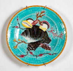 Set of 12 Josiah Wedgwood & Sons Majolica "Ocean" Pattern Plates