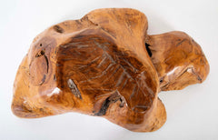 20th Century Sculpted Burl Wood Bowl