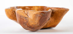 20th Century Sculpted Burl Wood Bowl