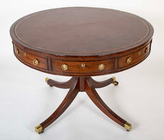 Regency Leather Top Drum Table