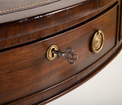 Regency Leather Top Drum Table