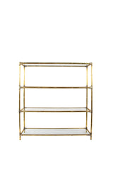 A Brass Bamboo Form Etagere