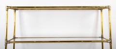 A Brass Bamboo Form Etagere