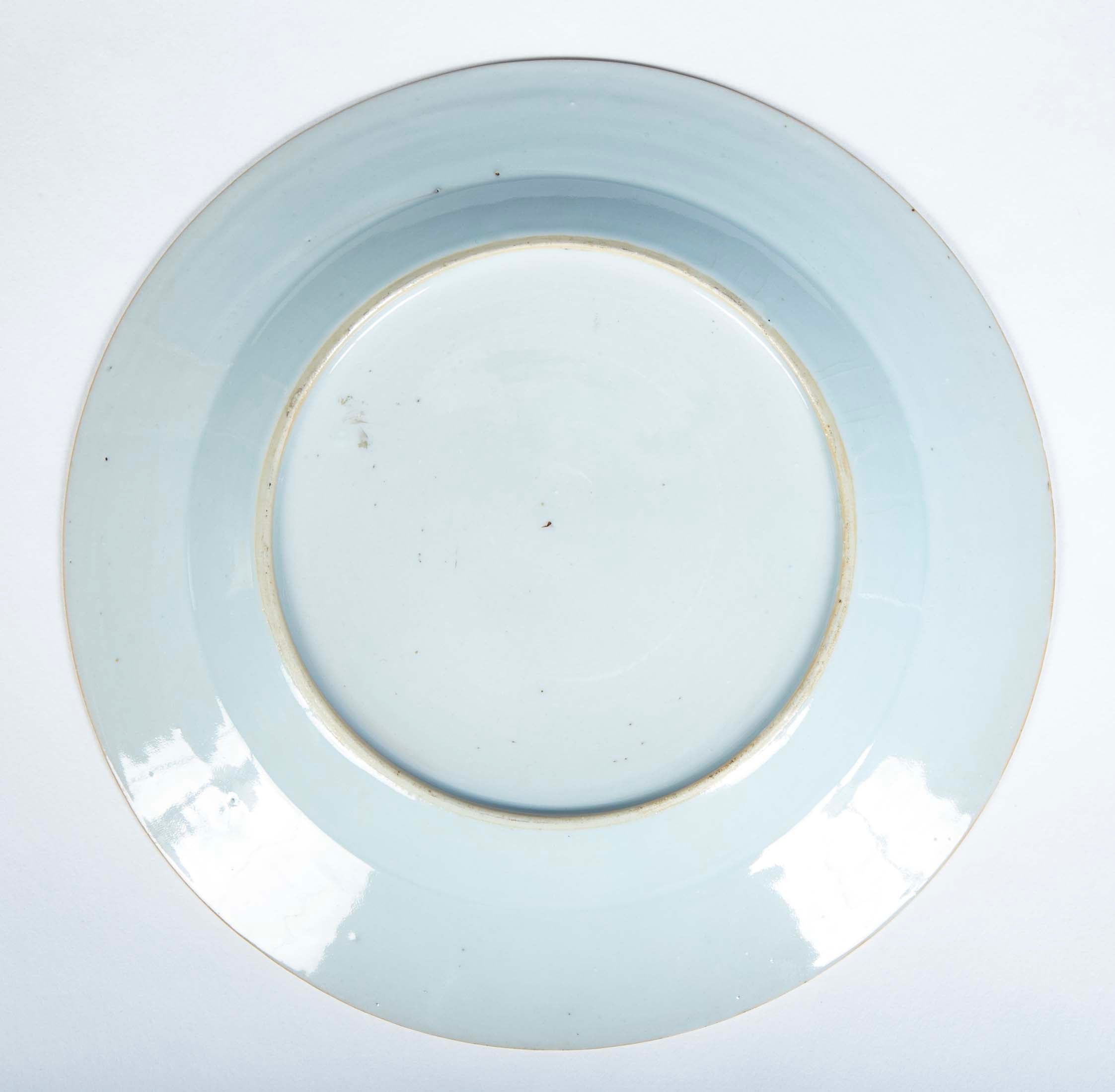 Pair of Famille Rose Chinese Export Porcelain Plates