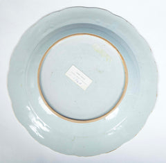 Pair of Chinese Export Famille Rose Porcelain Plates with Floral Polychrome Decor