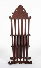 A Syrian Carved Hardwood Folding Chair with Abalone Inlays