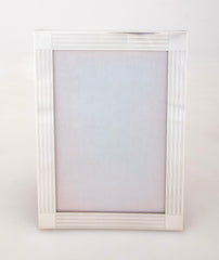 Tiffany & Co. Sterling Silver Picture Frame with Incised Line Borde