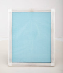 Tiffany & Co. Sterling Silver Picture Frame with Incised Line Border