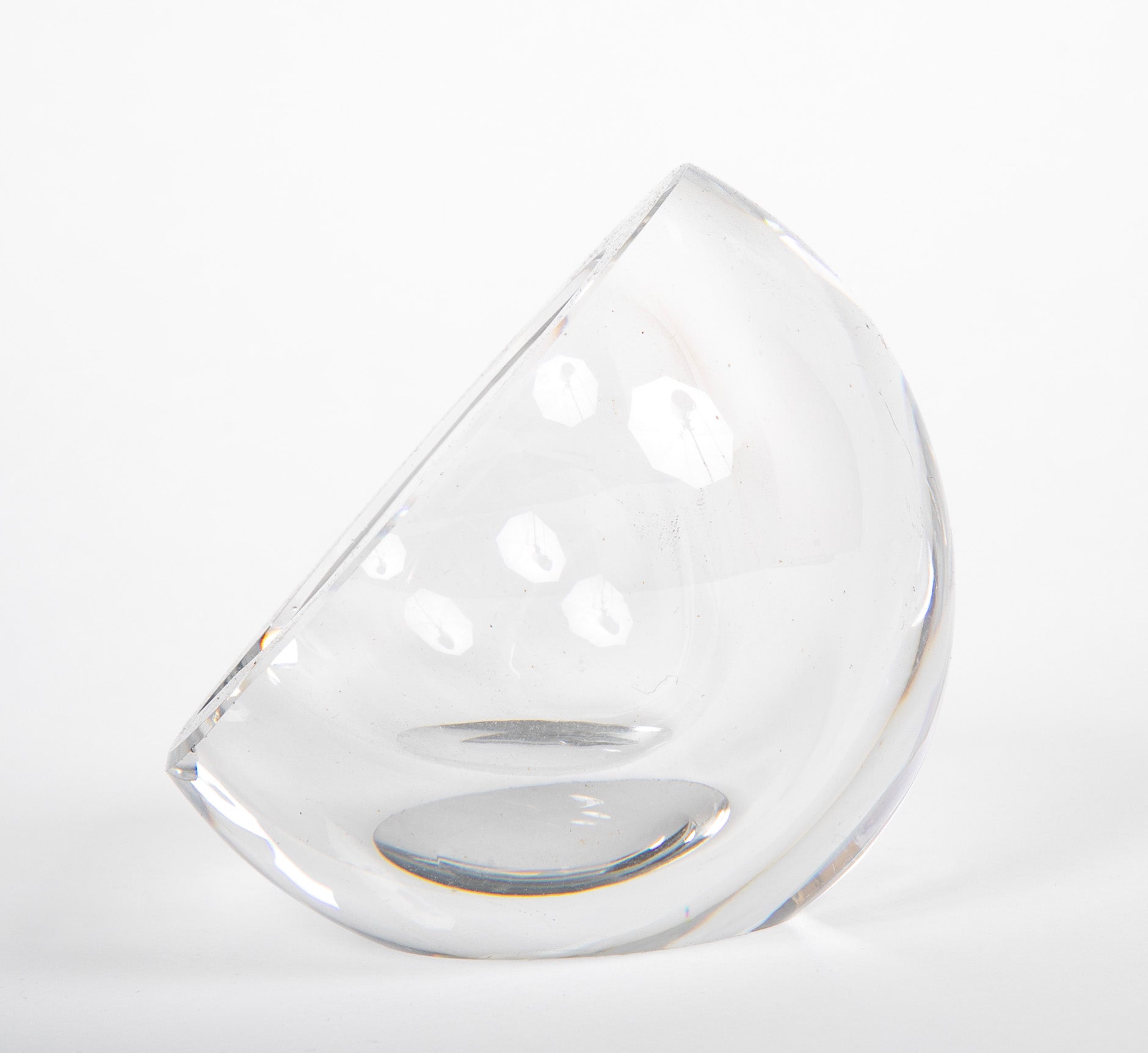 Two Spherical Glass Ashtrays by Baccarat  -  Priced Individually