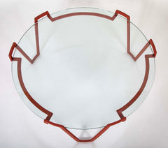 Iron and Glass Round Coffee Table