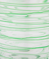 Green Glass Threaded Pitcher with Stopper