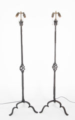 Pair of Wrought Iron Standing Lamps