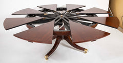 Mahogany Jupe Style Circular Extension Table