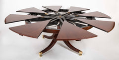 Mahogany Jupe Style Circular Extension Table