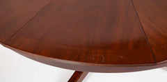 Mahogany Jupe Style Circular Extension Table