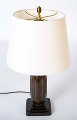 Pair of Just Andersen Melon Form Metal Lamps