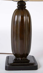 Pair of Just Andersen Melon Form Metal Lamps