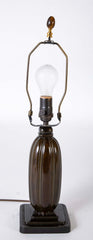 Pair of Just Andersen Melon Form Metal Lamps