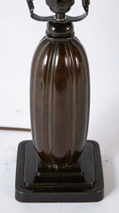 Pair of Just Andersen Melon Form Metal Lamps