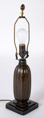 Pair of Just Andersen Melon Form Metal Lamps