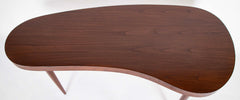 Mid 20th Century Danish Kidney Form Teak Desk
