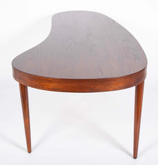 Mid 20th Century Danish Kidney Form Teak Desk