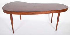 Mid 20th Century Danish Kidney Form Teak Desk