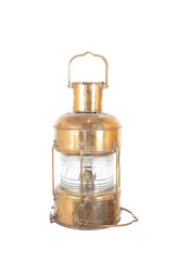 A Japanese Ship's Brass Anchor Lantern