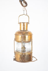 A Japanese Ship's Brass Anchor Lantern