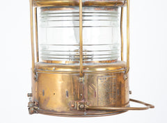 A Japanese Ship's Brass Anchor Lantern