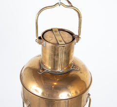 A Japanese Ship's Brass Anchor Lantern