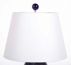 Pair of Chinese Blue Flambe Fulper Vases now Lamps