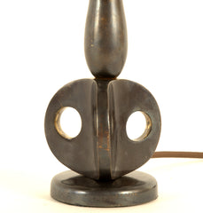 Pair of Riccardo Scarpa Patinated Bronze Table Lamps