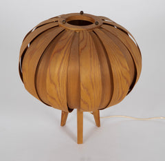 Tripod Spherical Lamp of Steamed Pine.