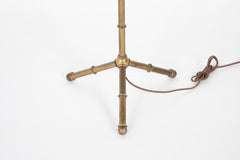 Bamboo Theme Brass Standing Lamp in the Manner of Adnet