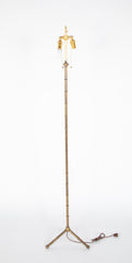 Bamboo Theme Brass Standing Lamp in the Manner of Adnet
