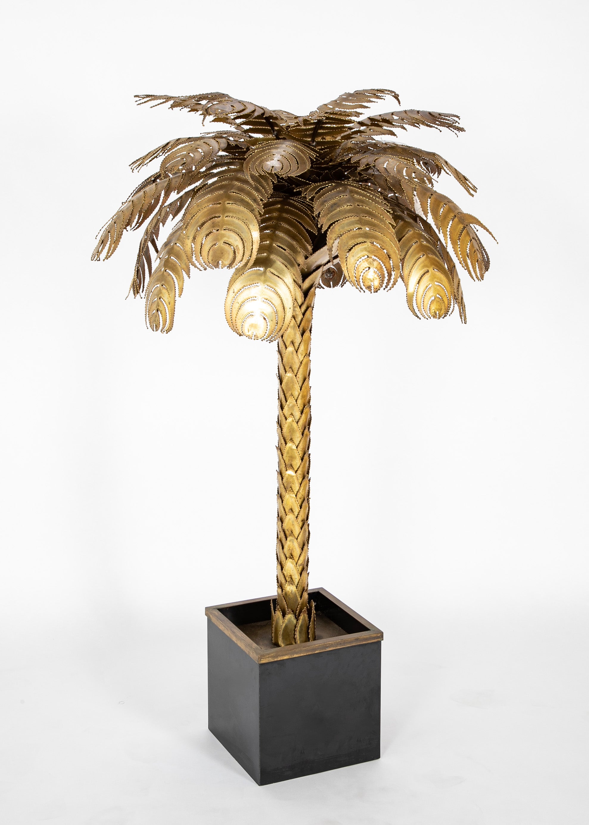 Christian Techoueyres for Maison Jansen Standing Palm Tree Lamp