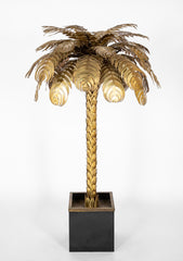 Christian Techoueyres for Maison Jansen Standing Palm Tree Lamp