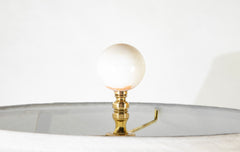 Joseph & Pierre Mougin Blue and Brown Glazed Vase now a Lamp