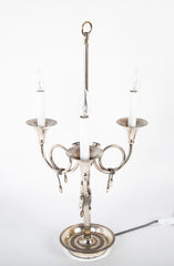 Three Light Bouillotte Lamp Attributed to Maison Charles