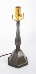 Just Andersen Patinated "Disko" Metal Table Lamp with Octagonal Base