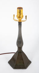Just Andersen Patinated "Disko" Metal Table Lamp with Octagonal Base