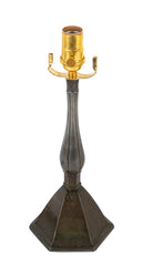 Just Andersen Patinated "Disko" Metal Table Lamp with Octagonal Base