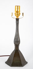 Just Andersen Patinated "Disko" Metal Table Lamp with Octagonal Base