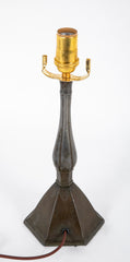 Just Andersen Patinated "Disko" Metal Table Lamp with Octagonal Base