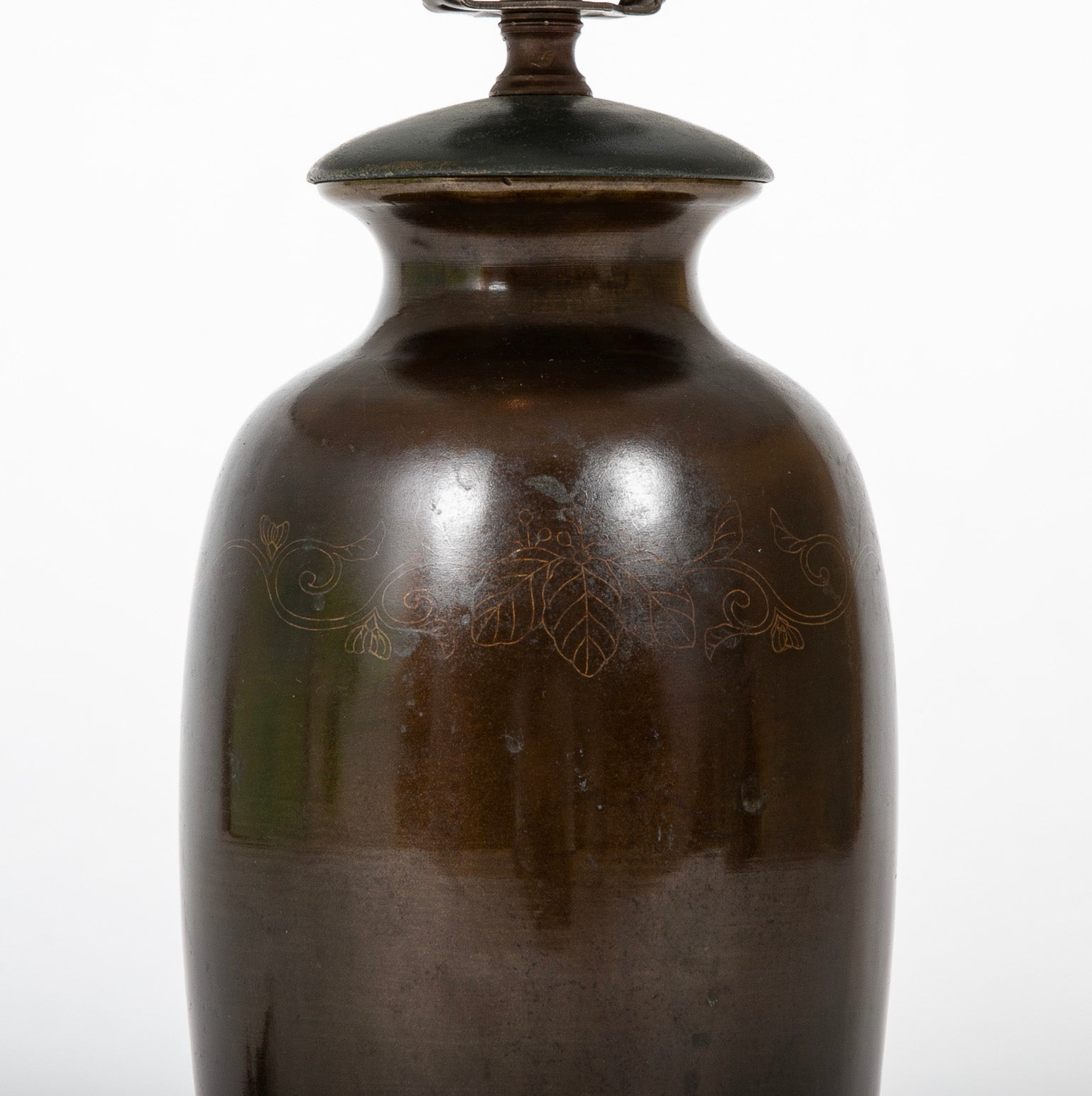 Japanese Bronze Vase Now As Lamp