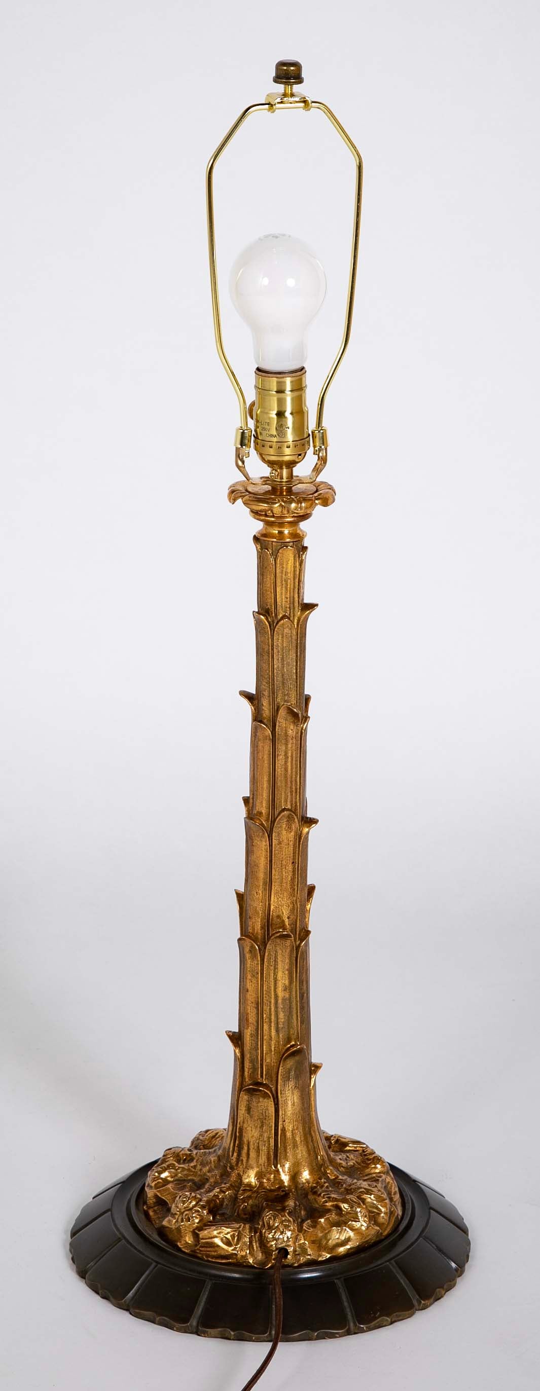 Stylized Bronze Lamp Possibly by Jansen